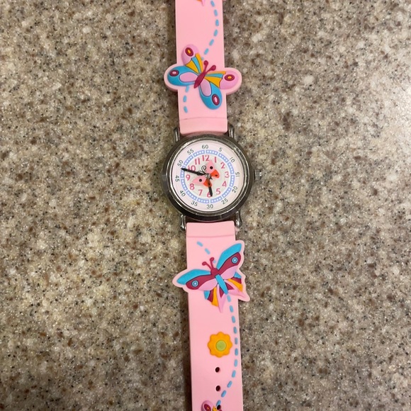 Kids adjustable watch with butterflies - Picture 1 of 5